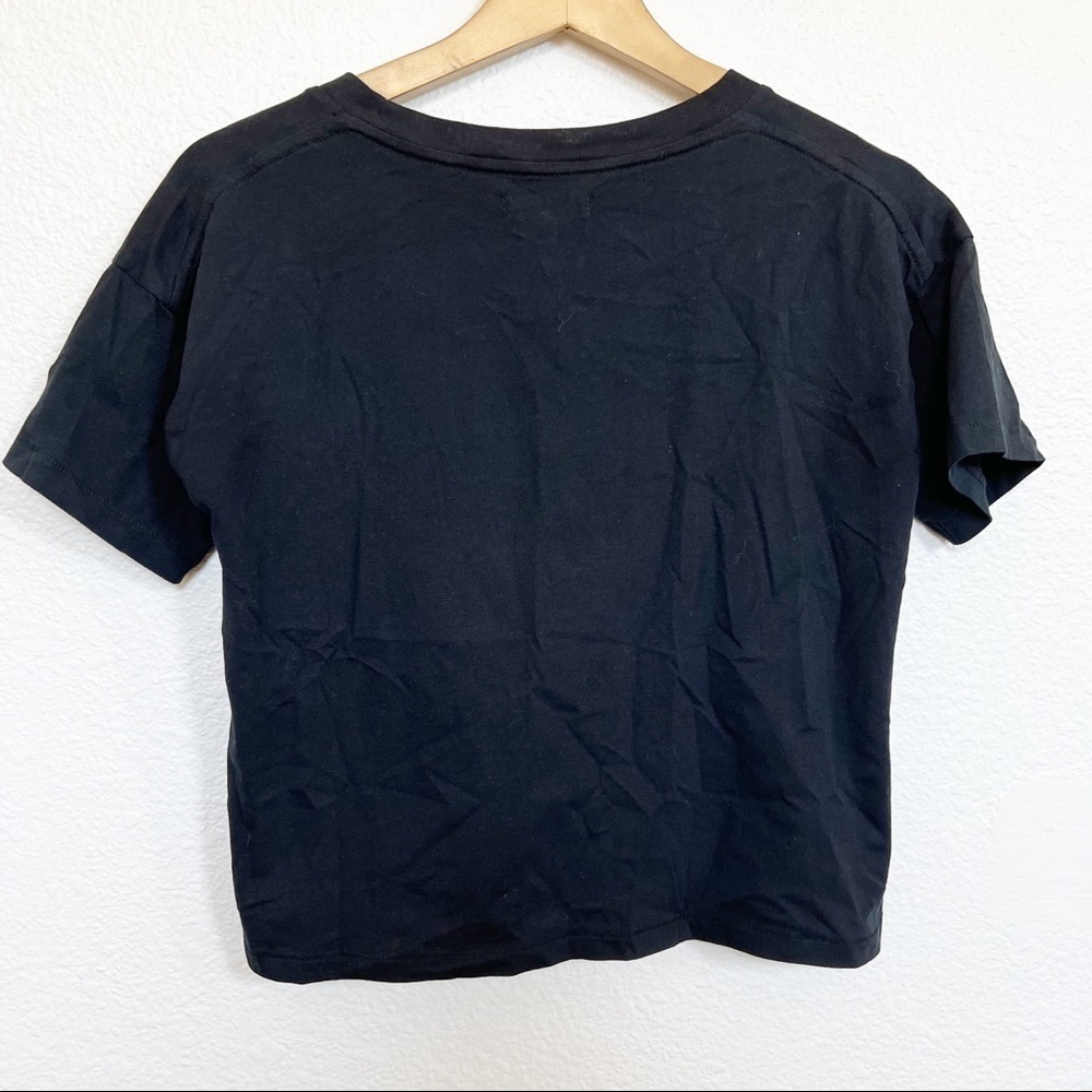 Madewell- Black Crop Tee Size XXS - Picture 5 of 8